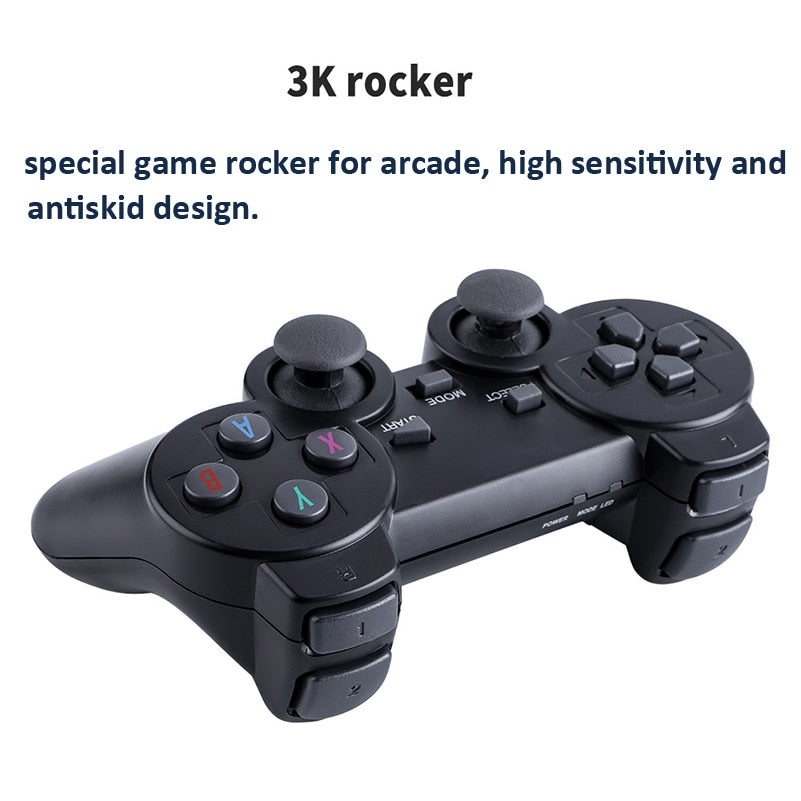 4K TV Retro Video Game Console With 2.4G Double Wireless Controller Built in 10000 Games For PS1/GBA HDMI Family TV Game Console