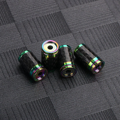 4PCS Carbon Fiber Metal Car Wheel Tire Valve Stem Caps For Acura Integra TLX-L RDX TLX CDX YD3 MDX ZDX ILX CL9 TL RL NSX TSX RSX