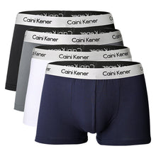 将图片加载到图库查看器，4Pcs Men Boxers Man Short Breathable Flexible Comfortable Shorts Boxers Lovely Solid  Panties

