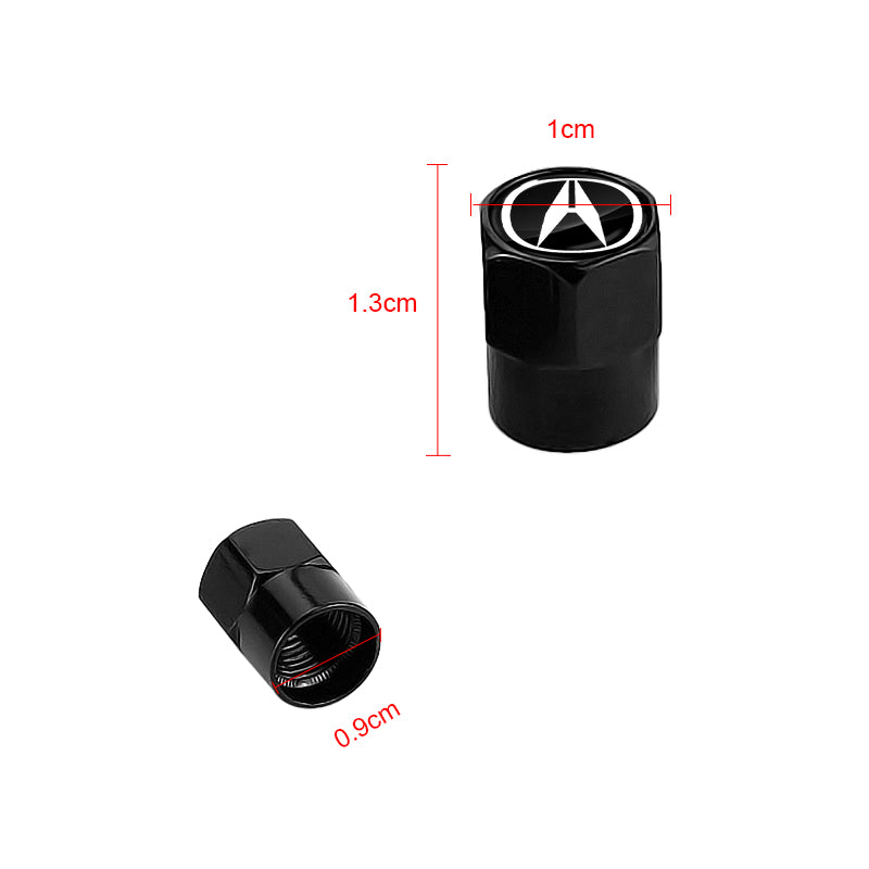 4pcs Car Tire Valve Caps Wheel Cover Dust Cover For Acura TSX 2004 2007 2008 2009 2010 TL Integta RSX RDX ILX MDX Accessories