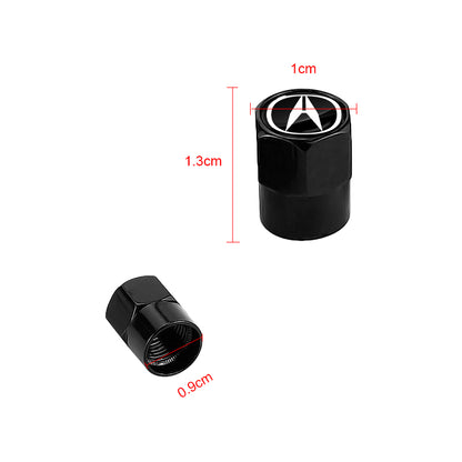 4pcs Car Tire Valve Caps Wheel Cover Dust Cover For Acura TSX 2004 2007 2008 2009 2010 TL Integta RSX RDX ILX MDX Accessories