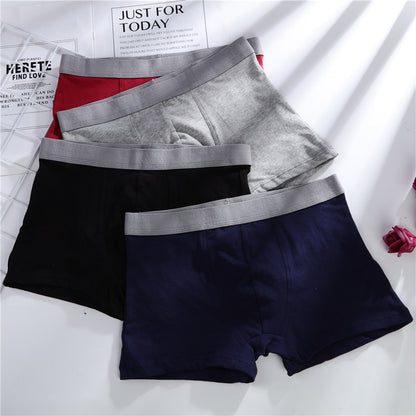 4pcs Male Panties Cotton Men's Underwear Boxers Breathable Man Boxer Solid Underpants Comfortable Brand Shorts men underwear 365