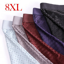 将图片加载到图库查看器，4pcs/lot Bamboo Fiber Men&#39;s Boxer Pantie Underpant plus size XXXXL large size shorts breathable underwear 5XL 6XL 7XL 8XL

