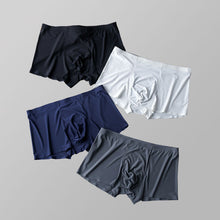 将图片加载到图库查看器，4pcs/lot Seamless Men Boxers Luxury Silk Boxers Underwear Spandex 3D Crotch Boxer Nylon Underwear Shorts Slips
