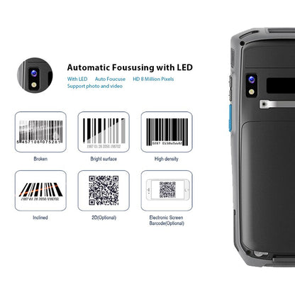 5" Screen Handheld Rugged Android PDA Data Collector POS Terminal with Thermal Printer/Barcode Scanner/UHF NFC RFID Reader/Fingerprint