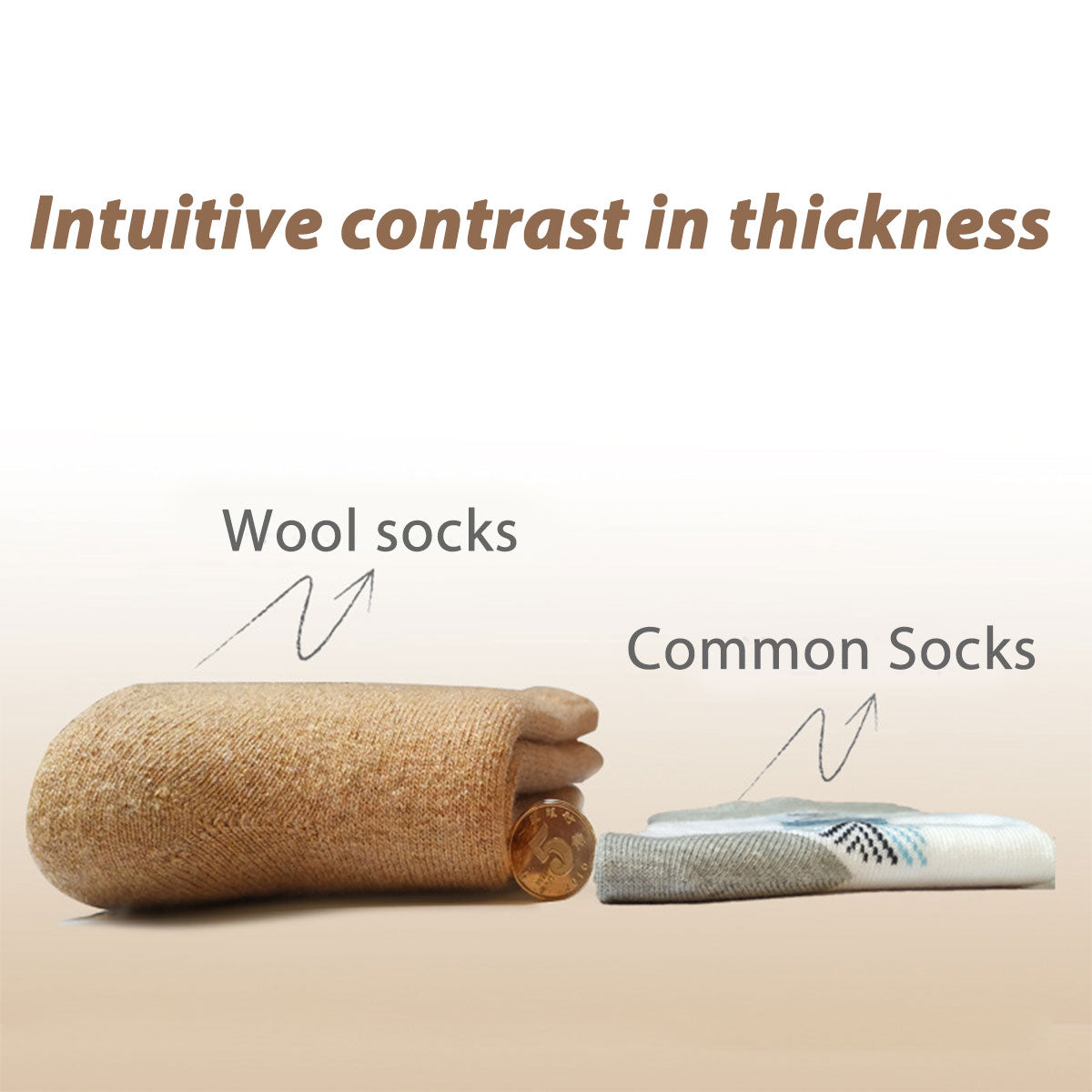 5 Pairs Winter Men's Wool Socks Super Thicken Merino Wool Socks Against Cold Snow Winter Warm Funny Mid Tube Socks Men