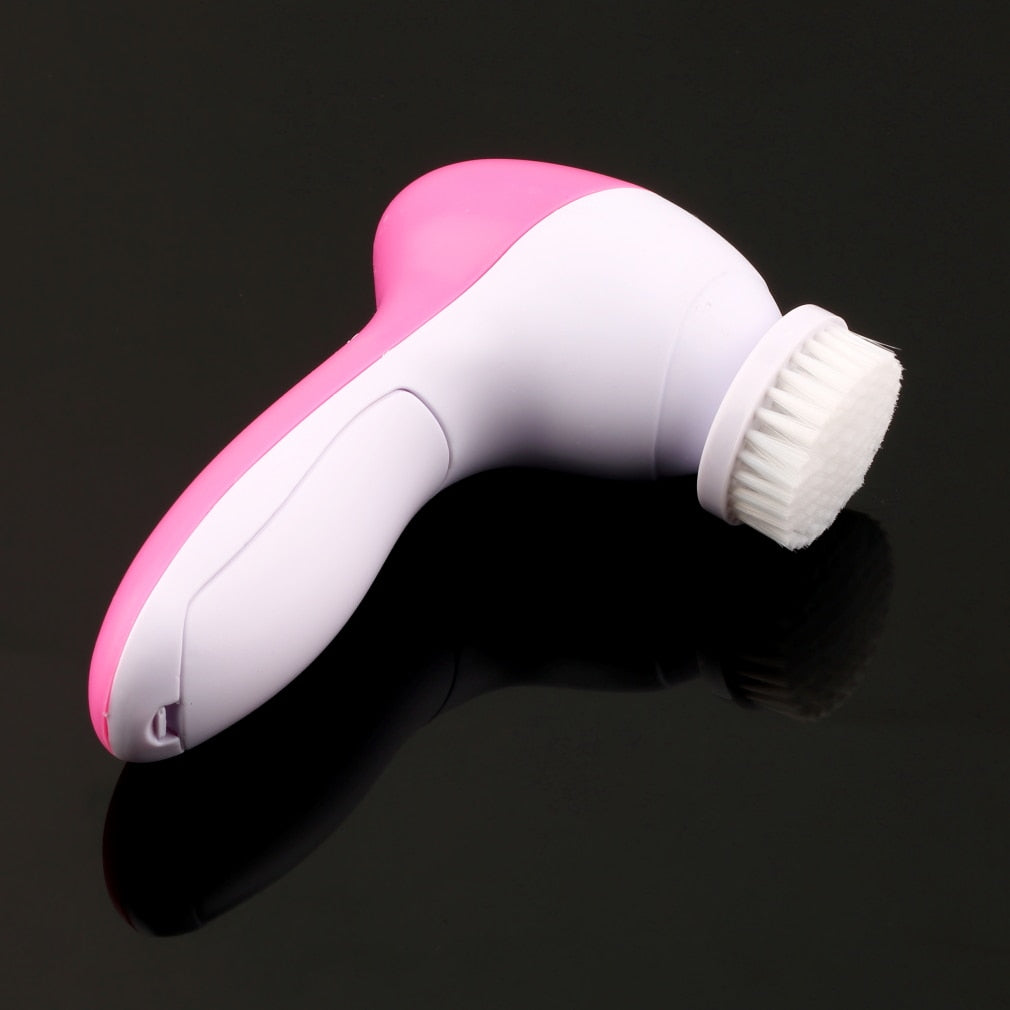 5 in 1 Electric Facial Cleanser Face Cleaning Skin Pore Cleaner Body Cleansing Massage Mini Beauty Massager