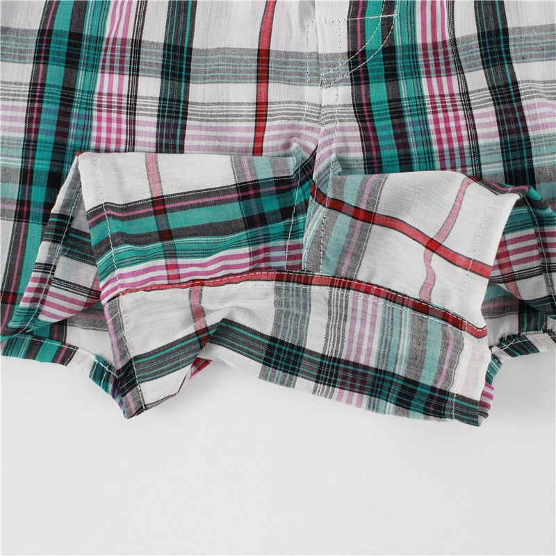 5 pcs Mens Underwear Boxers Shorts Casual Cotton Sleep Underpants Quality Plaid Loose Comfortable Homewear Striped Arrow Panties