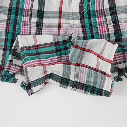 5 pcs Mens Underwear Boxers Shorts Casual Cotton Sleep Underpants Quality Plaid Loose Comfortable Homewear Striped Arrow Panties