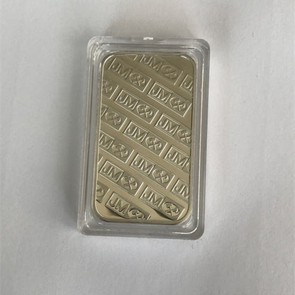 50 Pcs Non Magnetic  Johnson Matthey bar JM ingot 1 OZ silver plated  souvenir colletiblen coin with different serial number