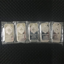 将图片加载到图库查看器，50 pcs Non magnetic Scottsdale silver bullion bar 1 OZ silver plated ingot badge 50 mm x 28 mm Vacuum packing 5 pcs a row bars
