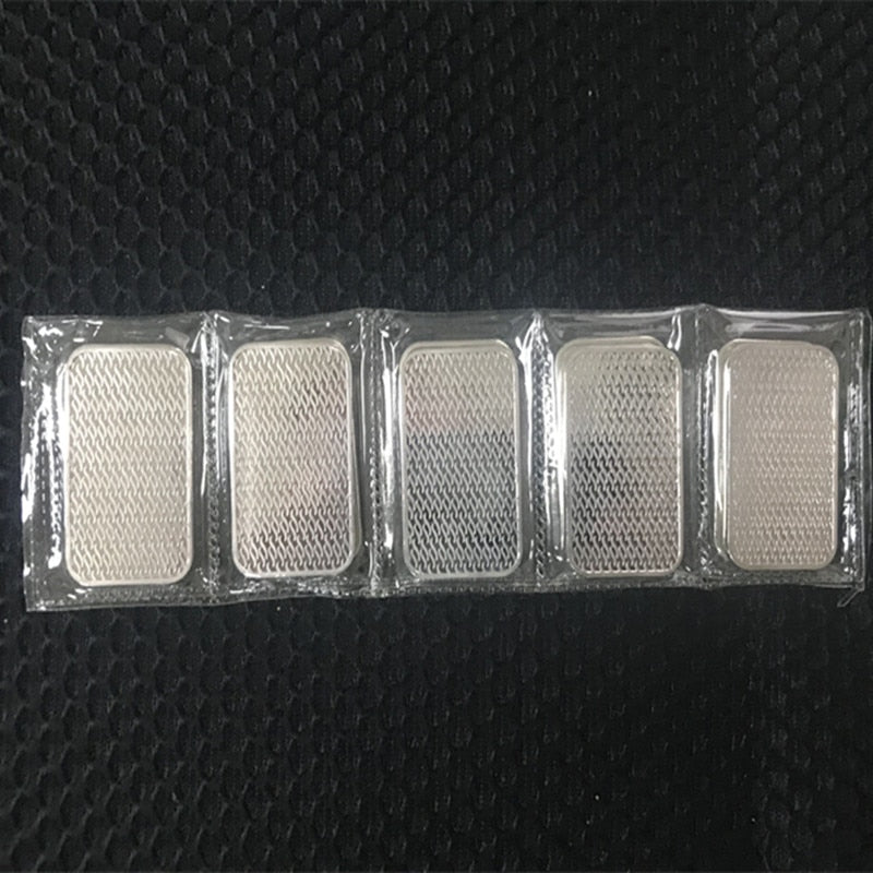 50 pcs Non magnetic Scottsdale silver bullion bar 1 OZ silver plated ingot badge 50 mm x 28 mm Vacuum packing 5 pcs a row bars