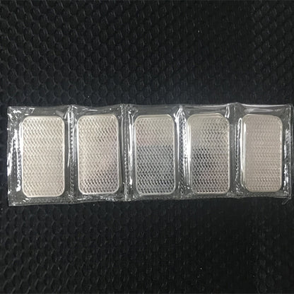 50 pcs Non magnetic Scottsdale silver bullion bar 1 OZ silver plated ingot badge 50 mm x 28 mm Vacuum packing 5 pcs a row bars