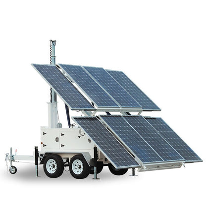 500W wind turbine 500W PV solar Panels portable mobile transport trailer Hybrid Wind Solar Power System for home