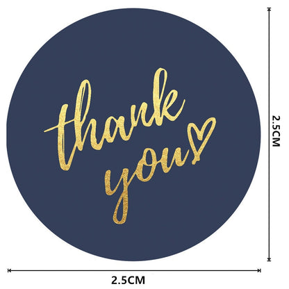 500 pieces Round Labels Thank You Kraft Paper Packaging Sticker for Candy Dragee Gift Box Packing Bag Wedding Flower Thanks Stickers