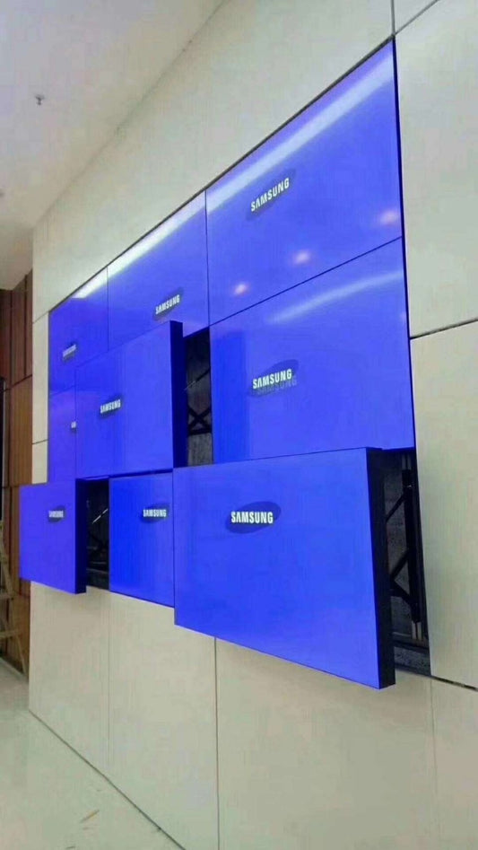 55 inch 3x3 pcs DID LED LCD TV monitor screen display 3.5mm bezel 4K  LCD led video TV wall