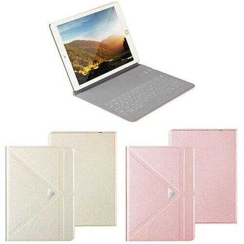 Ultra Thin Apple iPad Case With Touch Sensor Surface Keyboard And Stand -Size: iPAD 2/3/4, Color: Silver