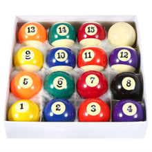 将图片加载到图库查看器，57.2mm Adult Billiard Ball Pool Ball Set Full Size American Standard Billiard Ball Set 16 Ball Durable Synthetic Resin Pool Ball
