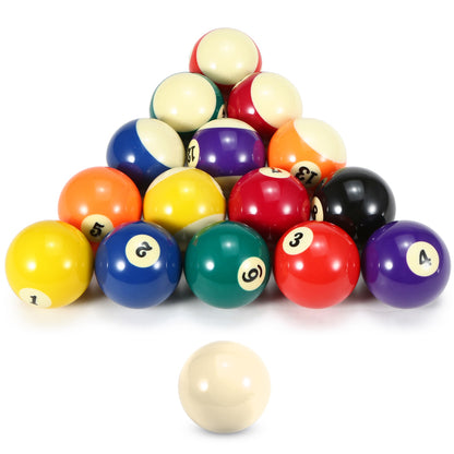 57.2mm Adult Billiard Ball Pool Ball Set Full Size American Standard Billiard Ball Set 16 Ball Durable Synthetic Resin Pool Ball