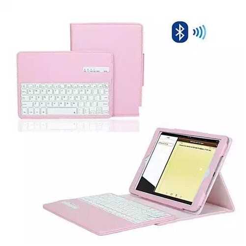iPad Air 1 & 2 Case with Removable Bluetooth Keyboard - Color: Pink