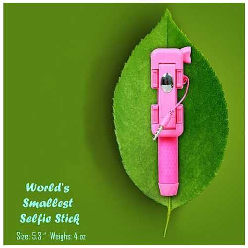 Candy Bar Selfie Stick World's Smallest And Guaranteed To Fit In Your Pocket - Color: Black
