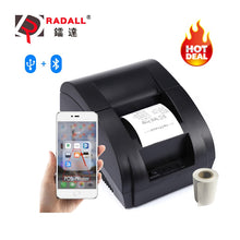 Load image into Gallery viewer, 58mm Bluetooth Thermal Printer Wireless Receipt Printer Wired Bill Printer For Android iOS Mobile Phone POS System Cash Drawer
