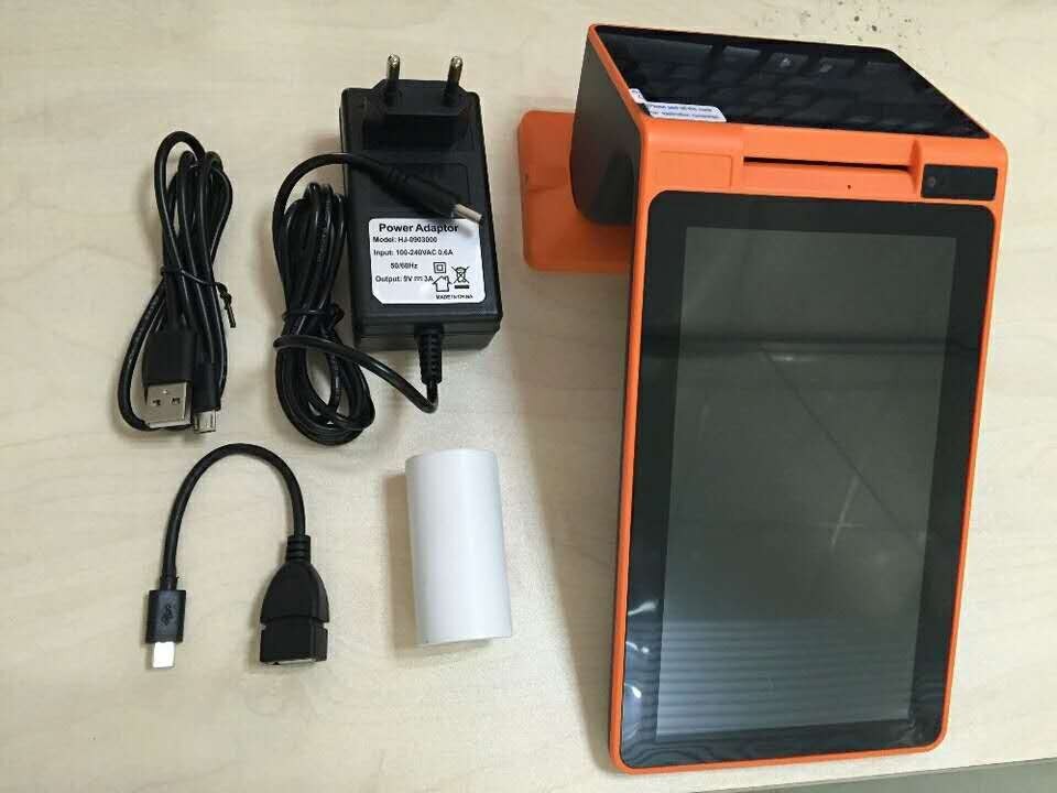 Dual Screen Mobile POS Android POS with Barcode Scanner & 58mm Thermal Printer