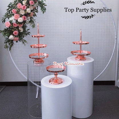 5PCS/set Cake Pillar wedding pedestal columns for mariage party event wedding dresses shop decoration Cylinder Pedestals