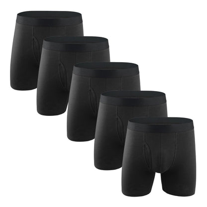 5Pcs/lot  Boxershorts Man Underpants Long Boxers Men Underwear Cotton Shorts Breathable Shorts Boxers Gay cueca boxer