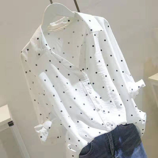 2019 Korean Short Sleeve Casual Women Shirt  Shirt Elegant Slim Office Women Blouse Streetwear Ladies Tops 5XL Plus Size Autumn