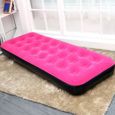 6 Color 193cm Inflatable Camping Mat Beach Air Mattress Single Sleeping Bag Lazy Sofa Winter Summer Airbed Indoor Lounger Laybag. Inflatable Bed