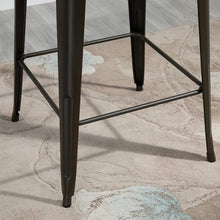 Charger l&#39;image dans la galerie, 60*60*92cm Industrial Style High-leg Dining Table Wrought Iron Outdoor Furniture Bar Kitchen Brown Panel Bar Dining Room Party
