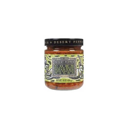 Desert Pepper Corn Black Bean Roasted Pepper Salsa (6x16 Oz)