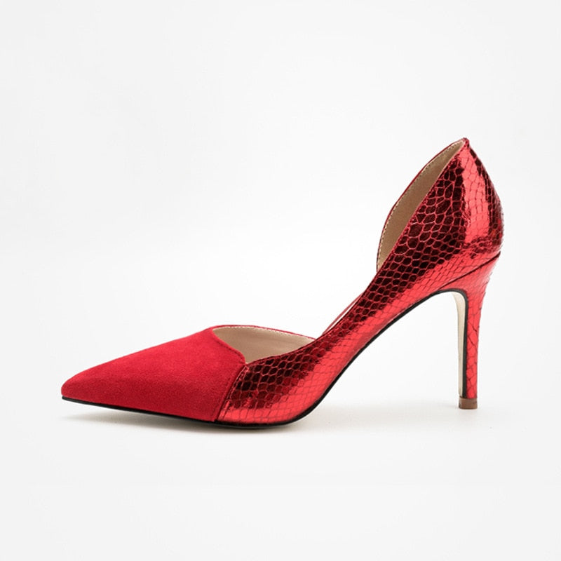 6177-6 high heeled shoes thin heel side suede women's single shoes show thin versatile women's shoes