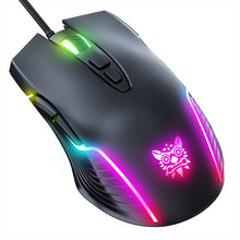 Charger l&#39;image dans la galerie, 6400 DPI Wired Gaming Mouse,ONIKUMA CW905 Black Mechanical Mouse,6-level Adjustable DPI And 7 RGB Backlight Mode Gaming Mice.
