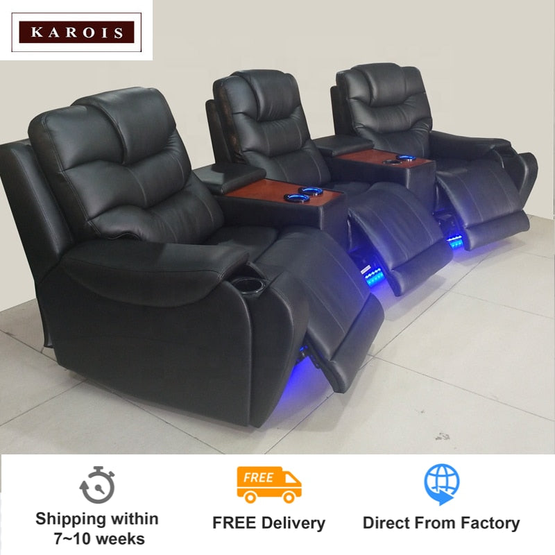 646 vip home cinema sofa with cooling cup holder leather function sofas comfortable massage recliner chair