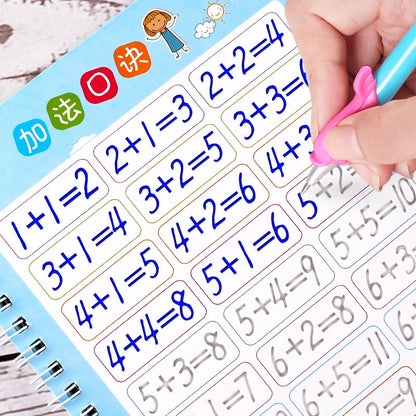 6Pcs/Sets 3D Chinese Characters Reusable Groove Calligraphy Copybook Erasable pen Learn hanzi Adults Art writing books