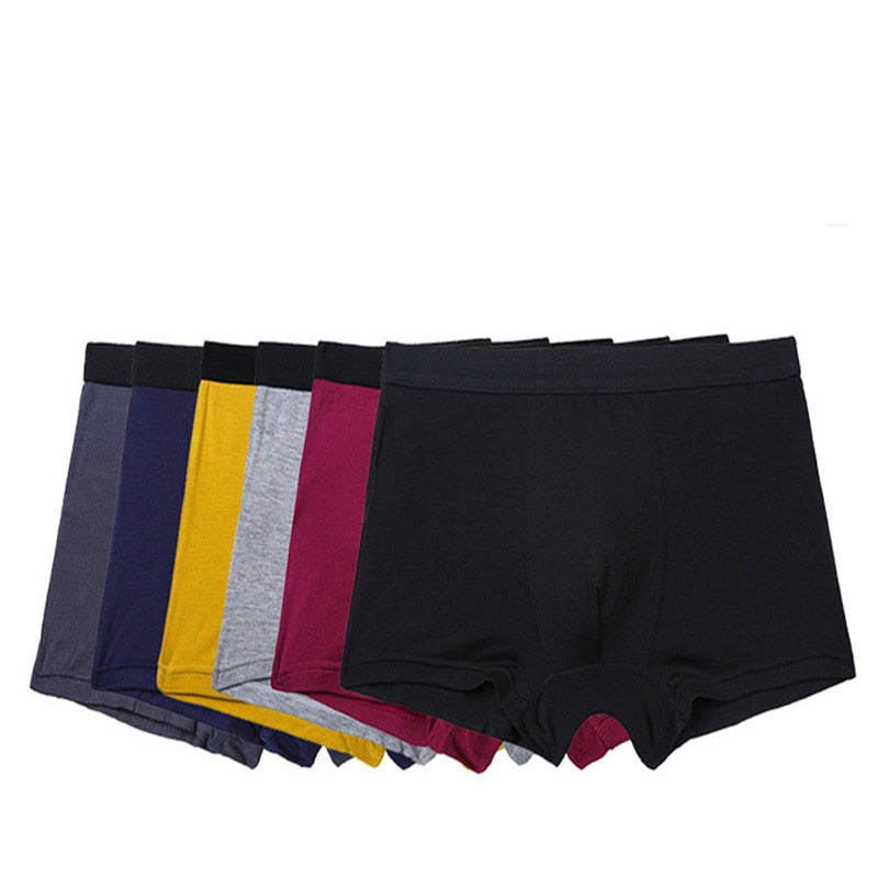 6pcs/lot Boxer Men Bamboo Fiber Breathable Underpants Male Panties Hombre Black Underwear Man Elastic Mens Boxershorts Homme