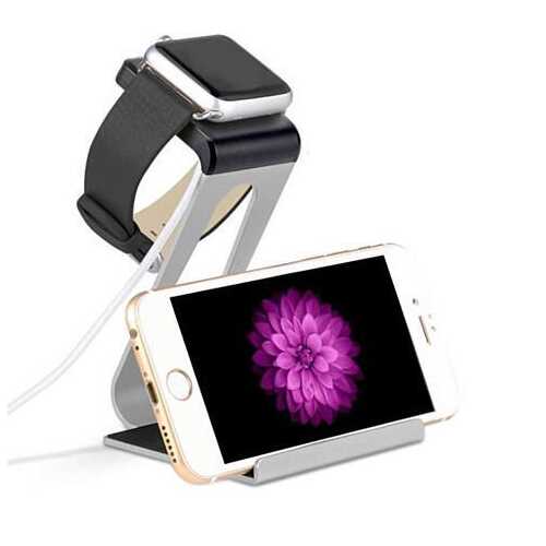Apple iWatch and iPhone a Dual Charging Stand - Color: Gold