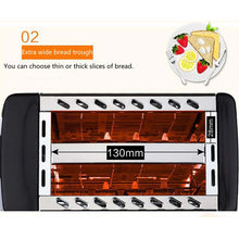 Charger l&#39;image dans la galerie, 750W 220V Toaster Bread Toasters oven baking kitchen appliances toast machine breakfast sandwich fast safety maker
