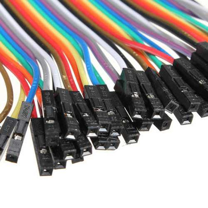 40pcs 20cm Female to Female Jumper Cable Dupont Wire