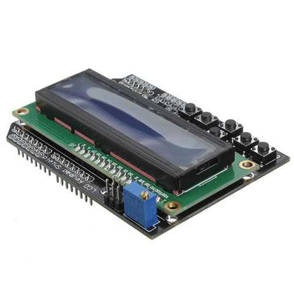 Keypad Shield Blue Backlight For Robot LCD 1602 Board Geekcreit for Arduino - products that work with official Arduino boards