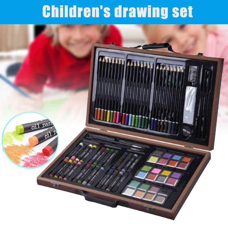 80 Pieces Deluxe Art Set Drawing Painting Accessories Tools with Case Christmas Gift H-best Art Sets Office School Supplies