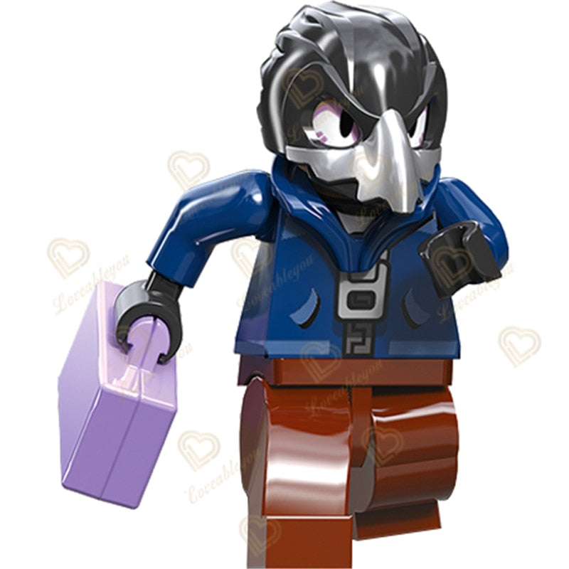 8pcs Set NEW War Hero Stars Action Figure Model Toys Game Cartoon Leon Crow Kids Toy Model Doll Collection Birthday Gift for Boy