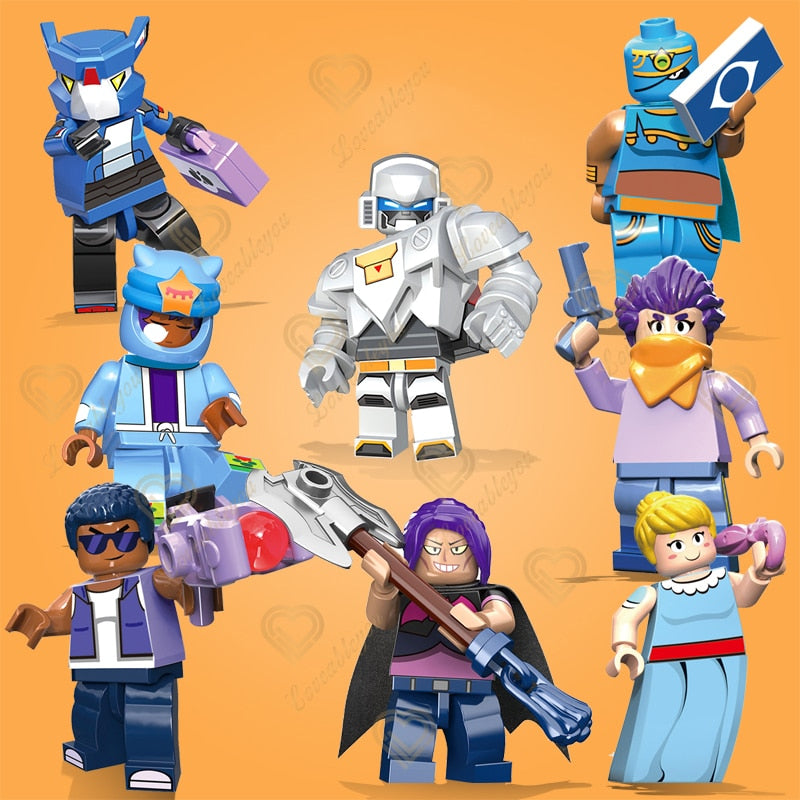 8pcs Set NEW War Hero Stars Action Figure Model Toys Game Cartoon Leon Crow Kids Toy Model Doll Collection Birthday Gift for Boy