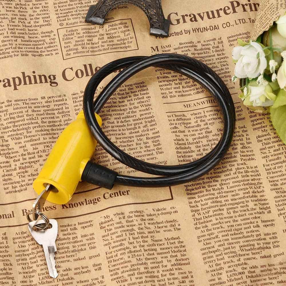 8x640mm Cable Anti-Theft Bicycle Locks Cycling Bike Scooter Safety Lock Bike Alarm Locks With 2 Keys велосипедные аксусуары