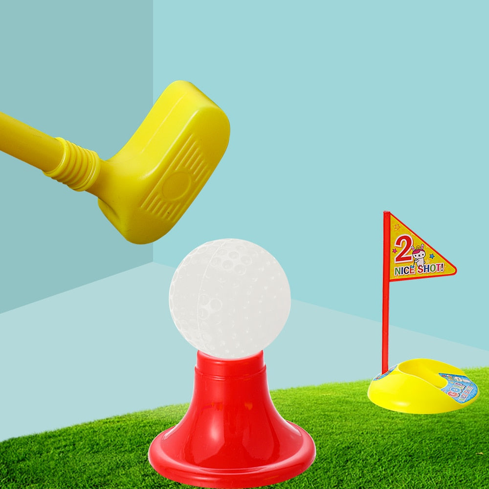 9 PCs/Set Non-toxic Golf Mini Set Ball Game Kit Golf Training Kids Security Practice Toy Children Gifts Indoor Sports Equipment
