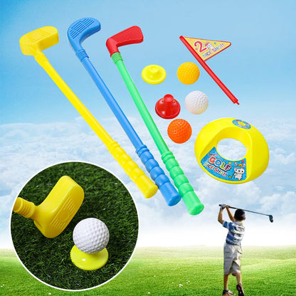 9 PCs/Set Non-toxic Golf Mini Set Ball Game Kit Golf Training Kids Security Practice Toy Children Gifts Indoor Sports Equipment