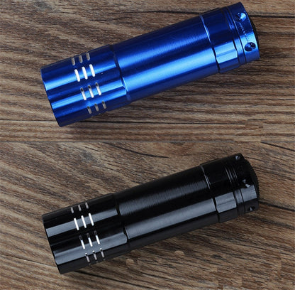 9-Lamp LED Small Flashlight Identification Magnesium Aluminum Alloy Keychain Camping Outdoor Flashlight 2pcs / bag