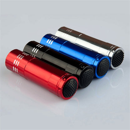 9-Lamp LED Small Flashlight Identification Magnesium Aluminum Alloy Keychain Camping Outdoor Flashlight 2pcs / bag